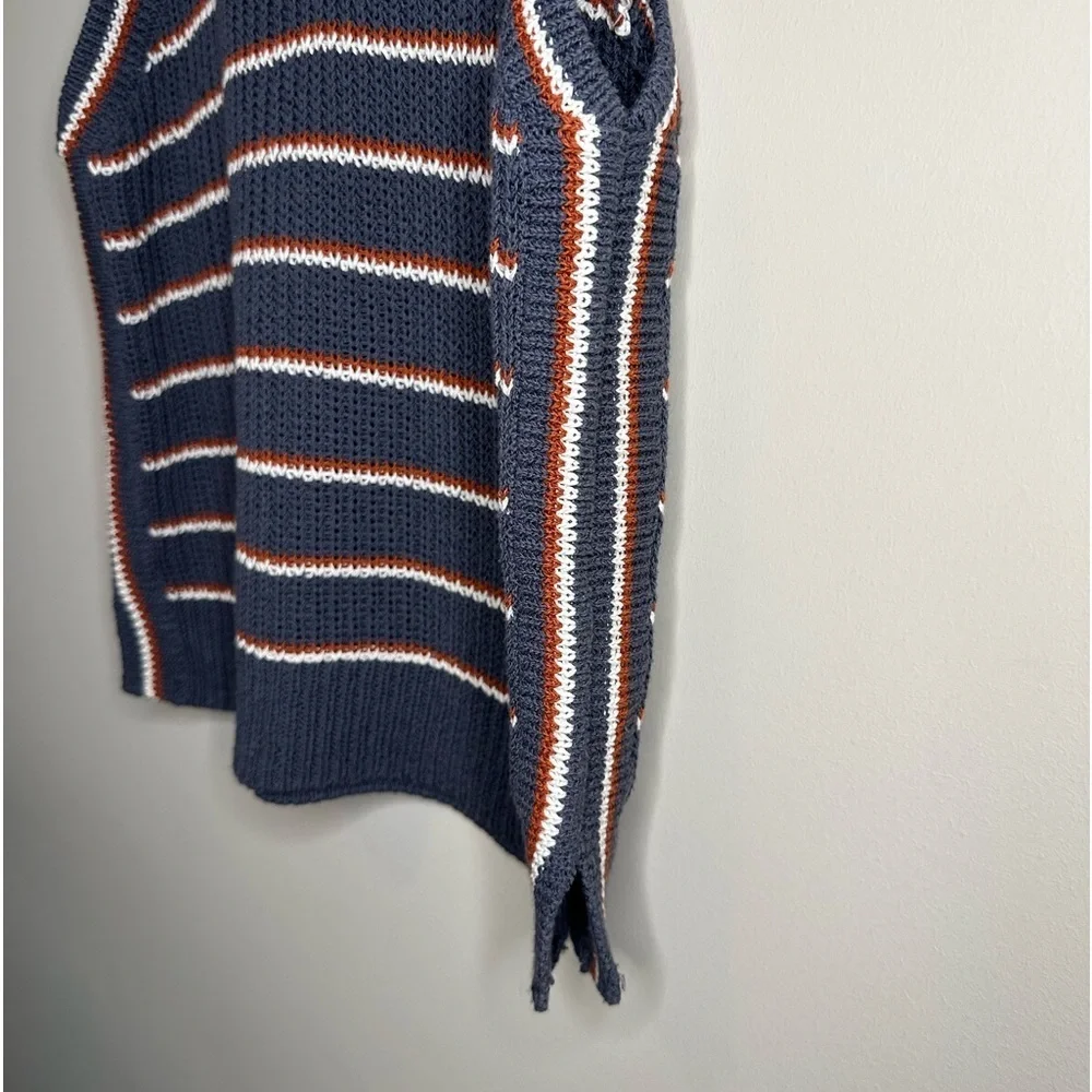 Madewell Gray and Orange V-Neck Sweater - Picture 8 of 16